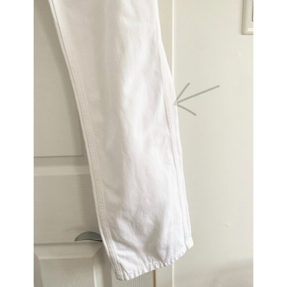 ** AS IS ** Re/Done 90's High Rise Jean in White, size 28 - Picture 4 of 15